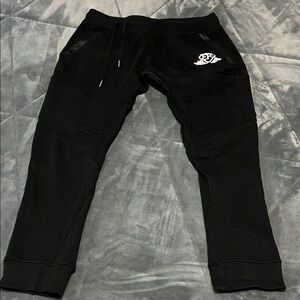 Black Jogger Pants with Logo
